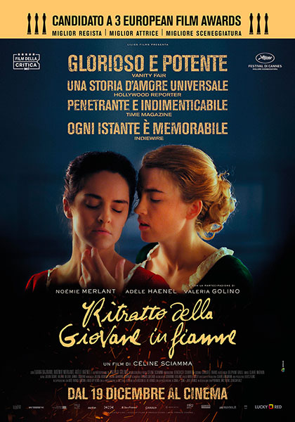 Rassegna Film&Film (prezzo ridotto in abbonamento a 4 euro): Ritratto della giovane in fiamme - Premio alla miglior sceneggiatura al festival di Cannes 2019